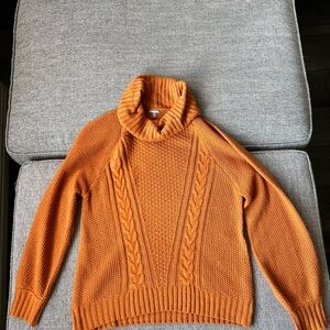 Charlotte Russe Rust Cable Knit Turtleneck Sweater Size M